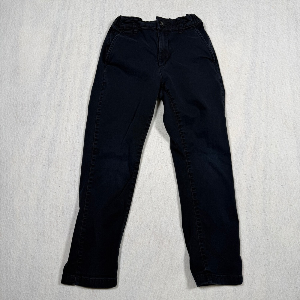 The Childrens Place Boys Navy Blue Chino Pants Size 8 Elastic Waist Trousers